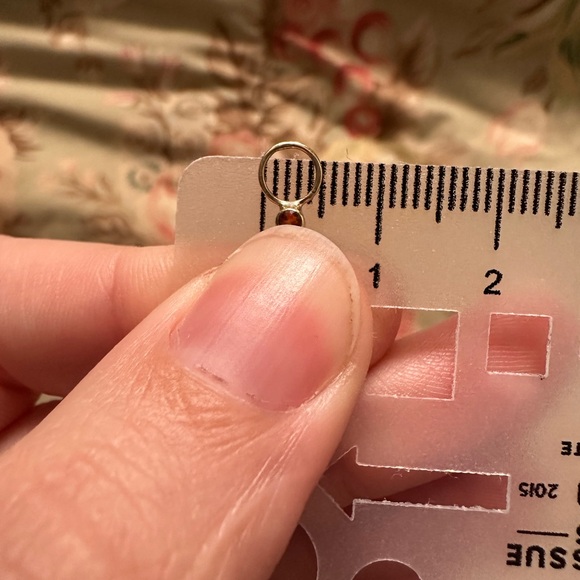 10k custom one of a kind opal and citrine hoop charms - Picture 10 of 10